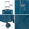 [Set of 3 suitcases (Cabin, Medium and Large)] Danubio rigid/soft with a capacity of 94 L.