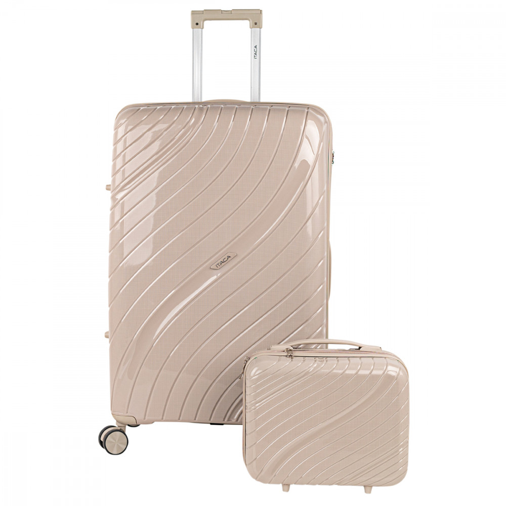 [Set of 3 suitcases (Cabin, Medium and Large)] Danubio rigid/soft with a capacity of 94 L.