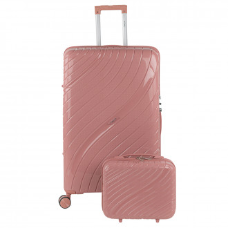 [Set of 3 suitcases (Cabin, Medium and Large)] Danubio rigid/soft with a capacity of 94 L.