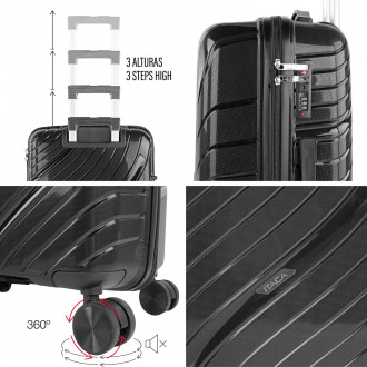 Medium rigid/soft suitcases with a capacity of L